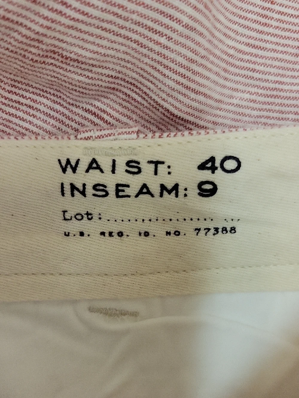 J. Crew Maroon Striped Linen Shorts Men's 40. New Summer Lightweight Vacation